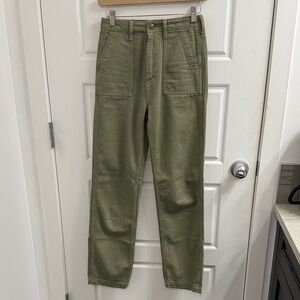 Aritzia Denim Forum Olive Green 90's Utility High‎ Rise Loose sIZE 23